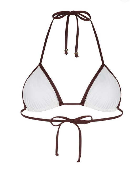 Ophelia Top Brown reversible white