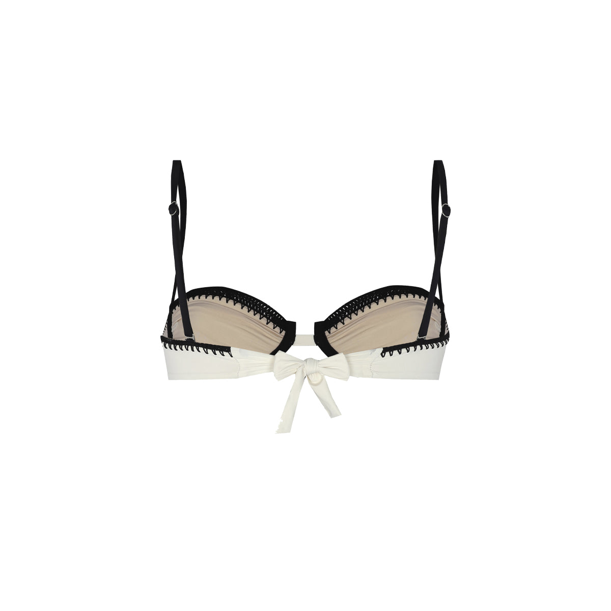 Olivia Bra White Crochet Black