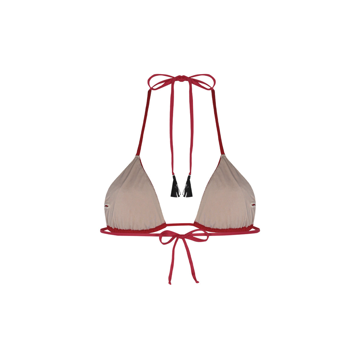 Rio Bra Brilliant Red Crochet Black