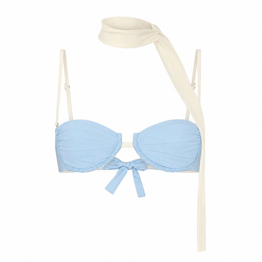 Capri Bra Baby Blue/ White